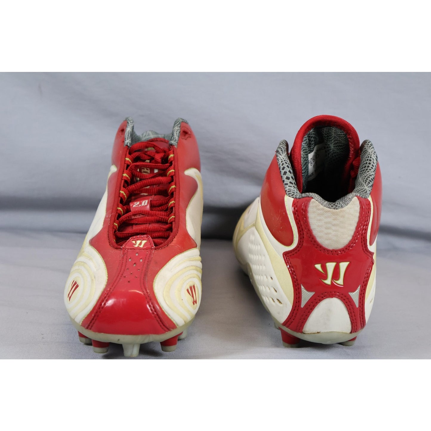Warrior Burn 2.0 Shoes Mens Size 8.5 D Red White Lacrosse Cleats New Balance