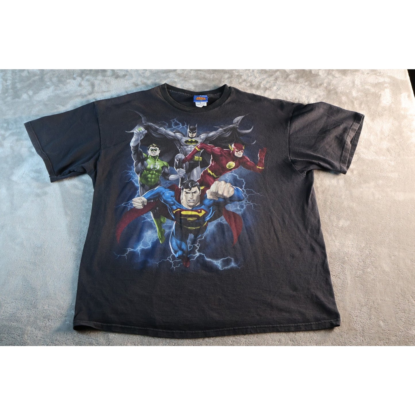 Justice League Shirt Mens XL Batman Superman Flash Green Lantern DC Comics Tee