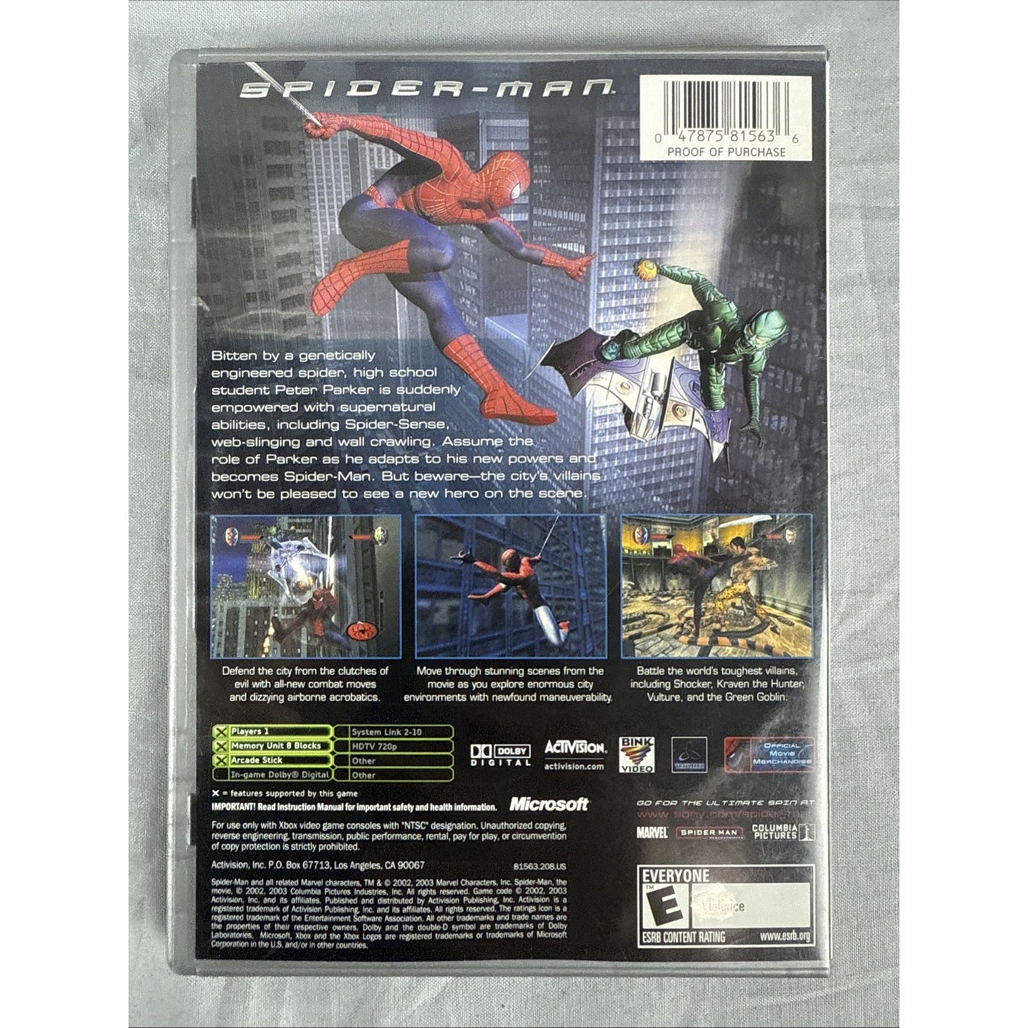 Spiderman: Platinum Hits (Microsoft Xbox, 2003)