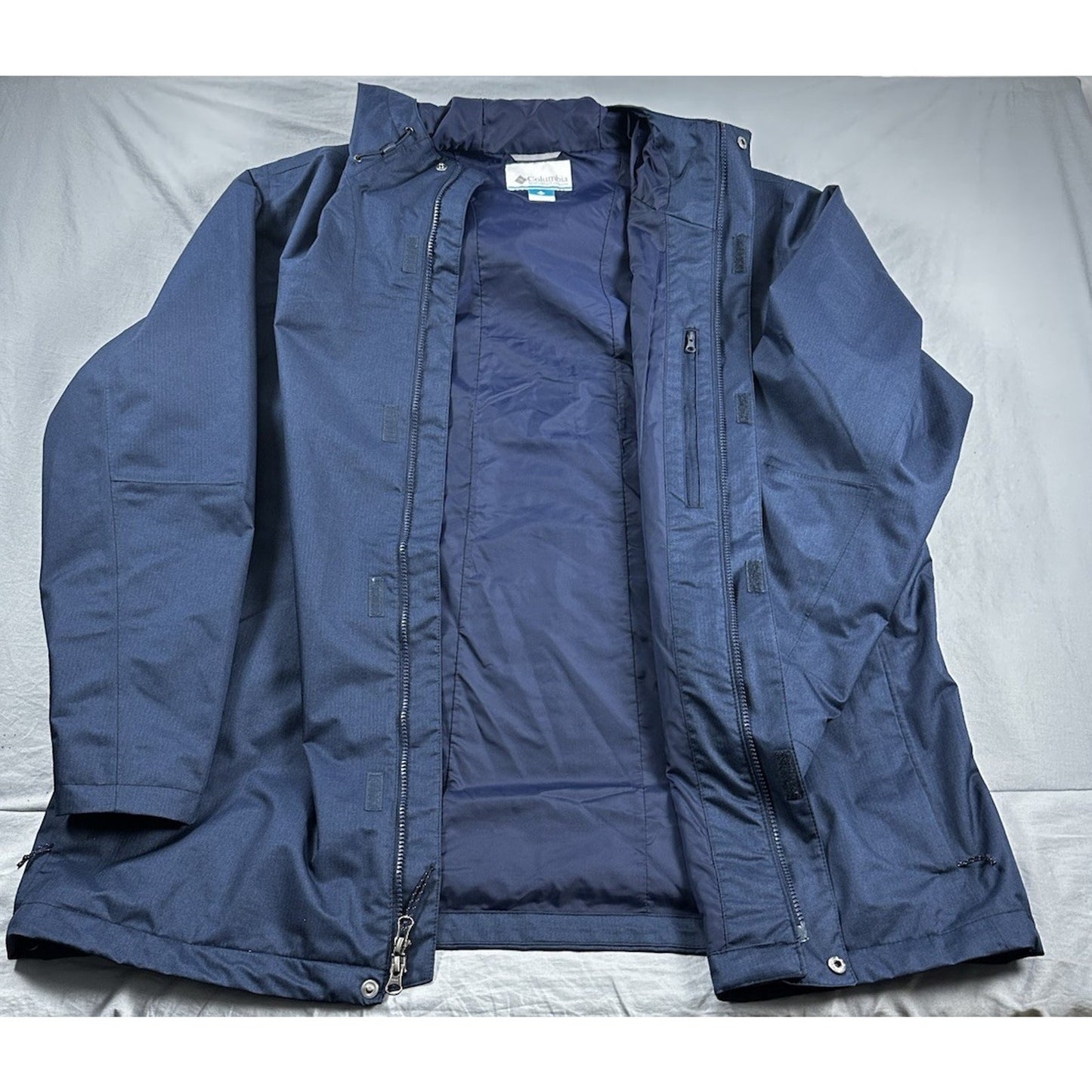 Columbia Mens Size XXL Ascender Softshell Lined Jacket Water Resistant Navy