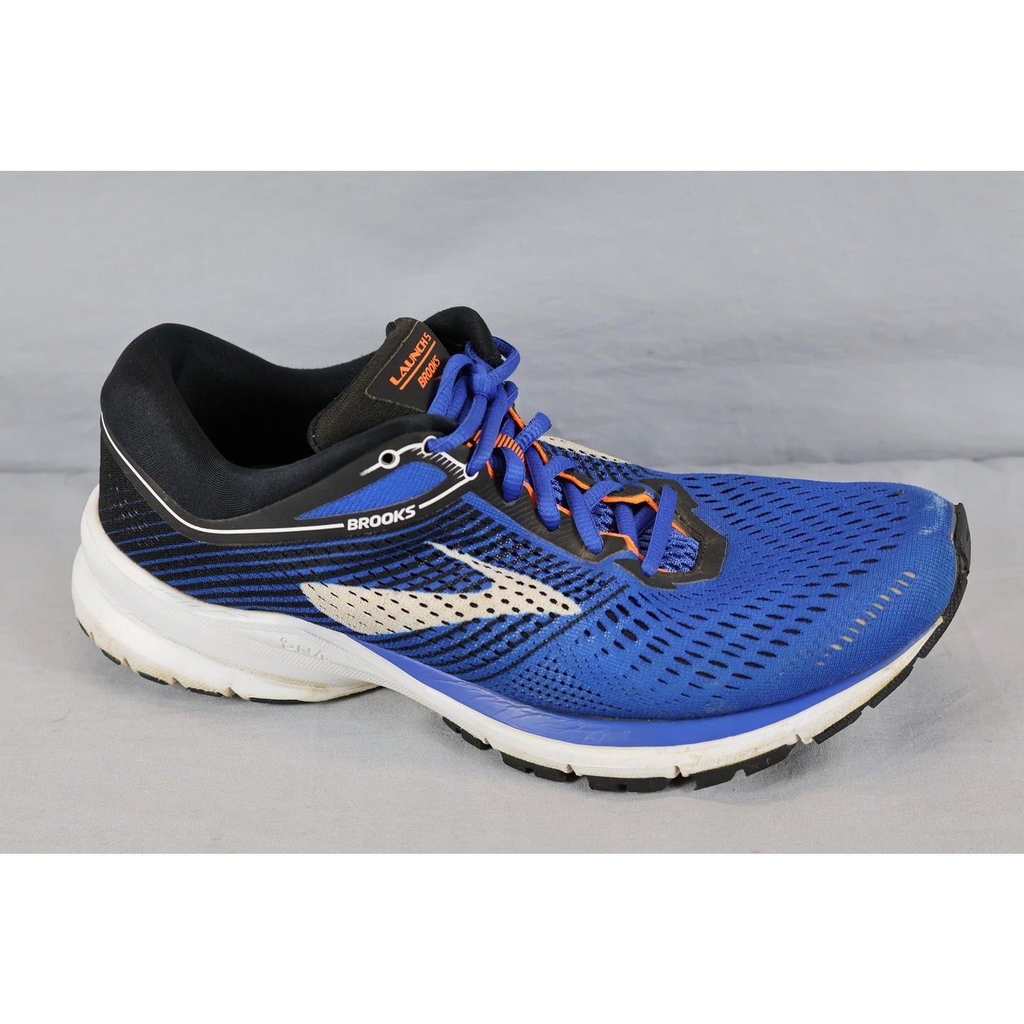 Brooks Launch 5 Shoes Mens Size 9 Blue Black White Lightweight Running Sneakers