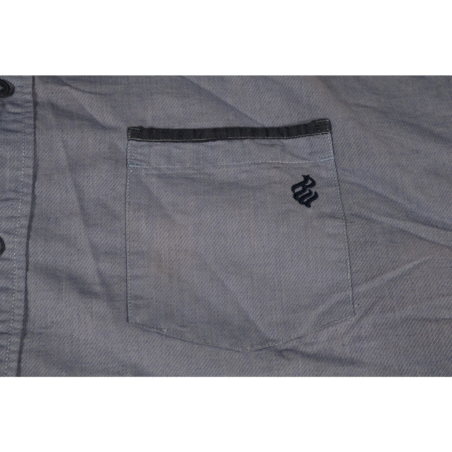 Rocawear Shirt Mens 5XL Short Sleeve Button Up Pocket Embroidered Casual Top