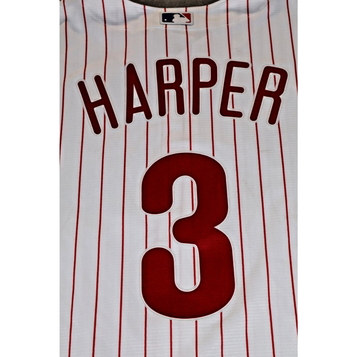 Philadelphia Phillies Jersey Mens Large MLB Baseball Bryce Harper 3 Nike Shirt