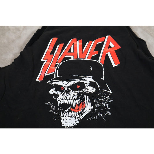 Slayer Shirt Mens Large Black Tank Top Cutoff Halter Graphic Band Rock Metal