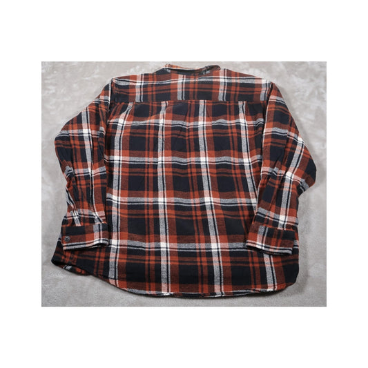 Wolverine Shirt Mens 2XL Red Black White Plaid Flannel Long Sleeve Button Up