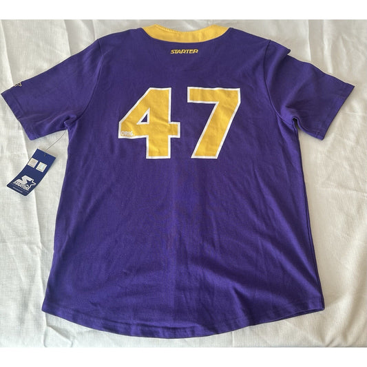 Los Angeles Lakers Starter NBA Baseball Jersey - Men's Large