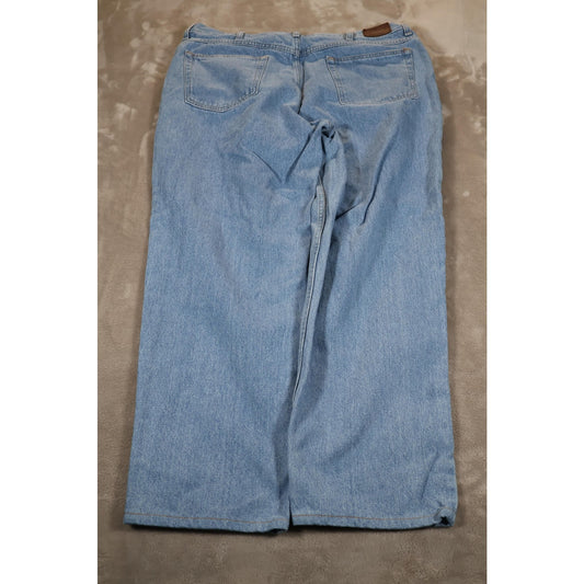 LL Bean Jeans Mens 40x34 Blue Relaxed Fit Denim Pants Straight Leg Classic