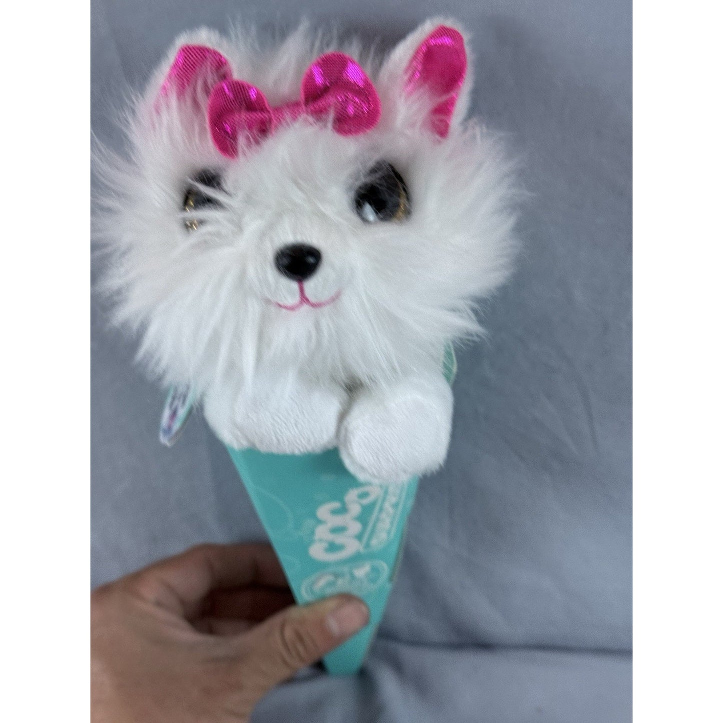 Zuru Coco Surprise Cone Silvy The White Plush Puppy Animal Toy + Mini Surprise