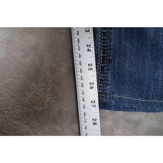 Seven7 Luxe Jeans Womens 20 Blue Straight Leg Denim Stretch Classic Pockets