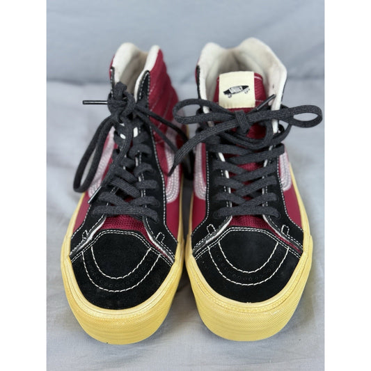 VANS Sk8-Hi Notchback Split VR3 LX Vintage Sport Black Red VN0A5FBH458 Size 8