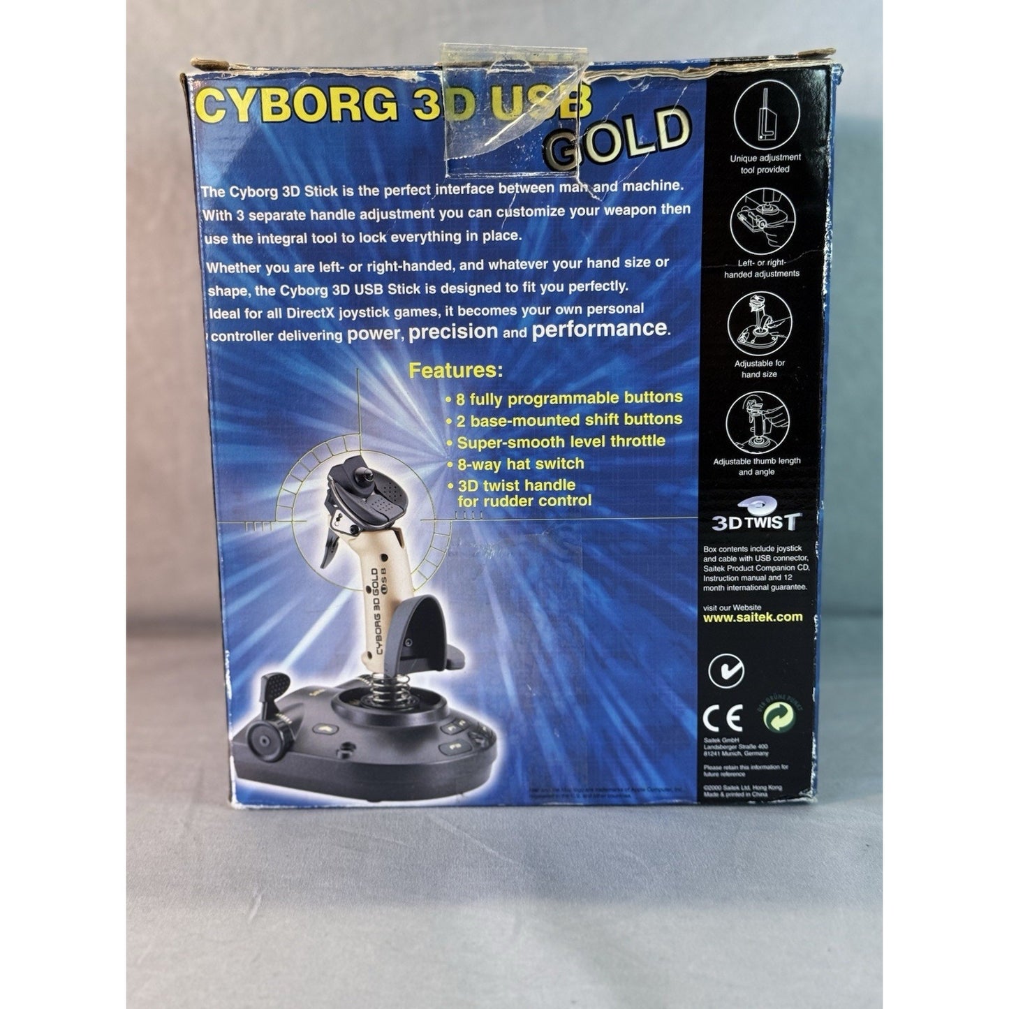 Saitek Cyborg 3D Gold USB PC/Mac Flight Stick Joystick Controller