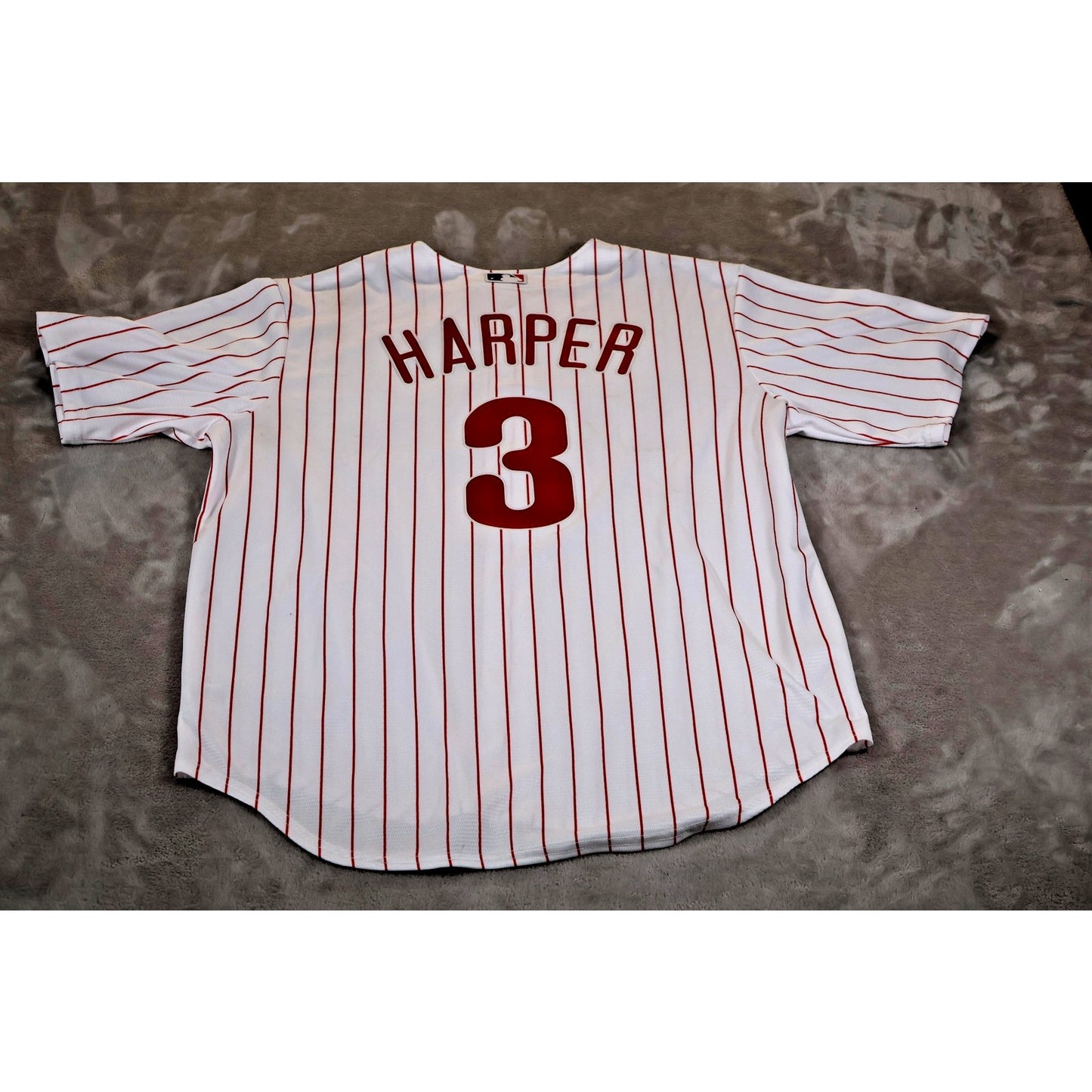 Philadelphia Phillies Jersey Mens Large MLB Baseball Bryce Harper 3 Nike Shirt