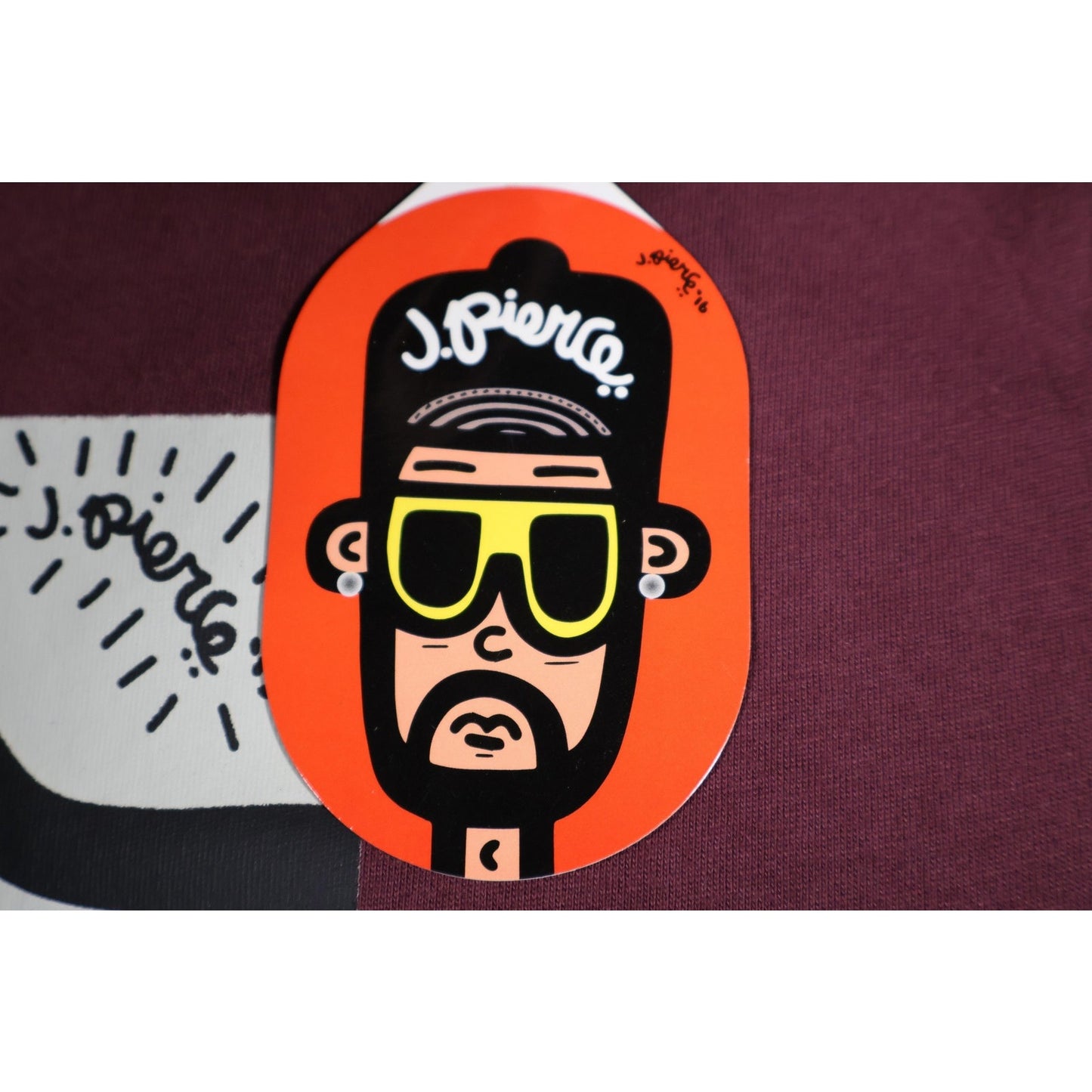 J Pierre by Voiz Shirt Mens Large Graphic Tee Curly Hair Art Print 216S016