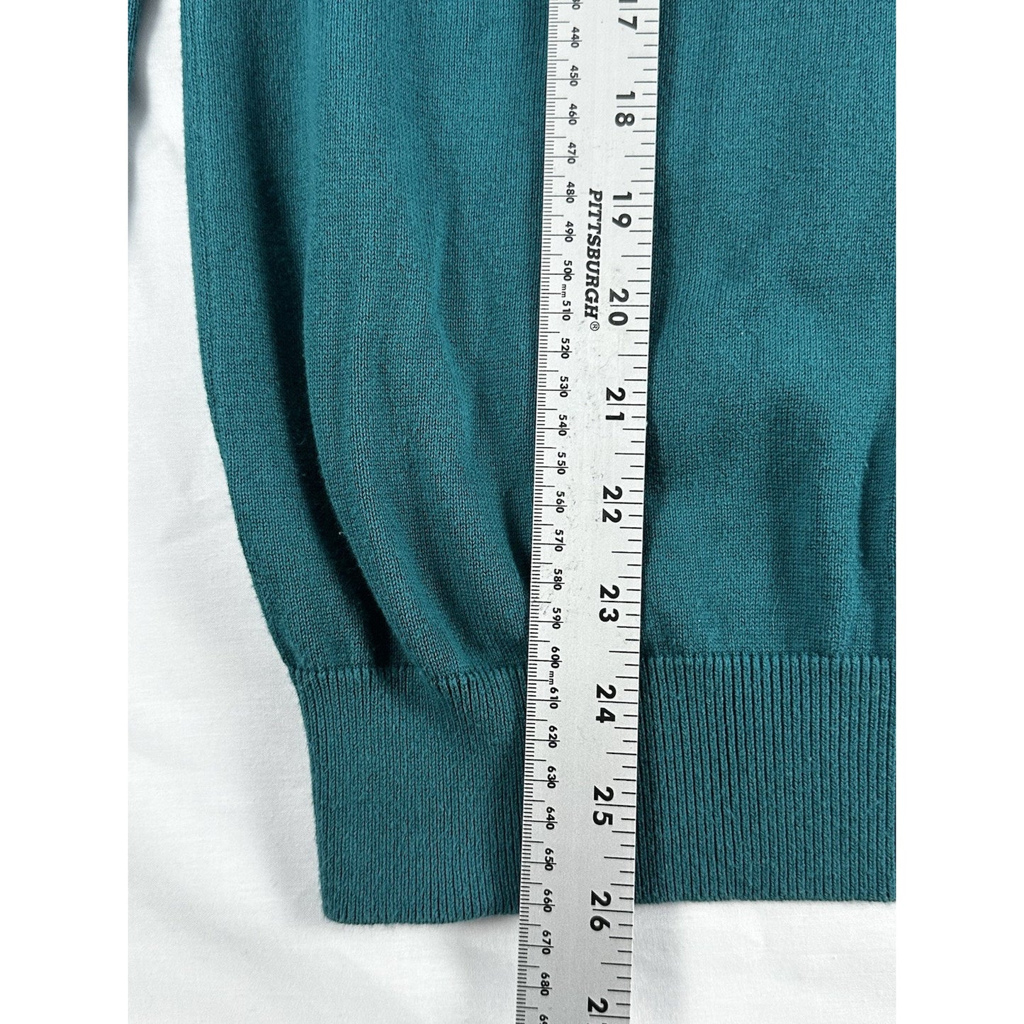 Greg Norman Med Pull Over Golf Sweater Long Sleeve V Neck Jade Green Large