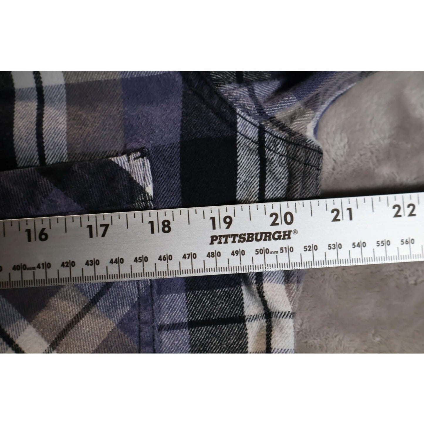 Dickies Shirt Mens Medium Purple Gray Plaid Flannel Button Down Workwear Pocket