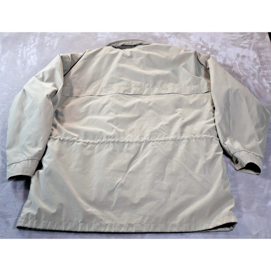 Baracuta Jacket Mens XL Khaki Brown Collar Insulated Zip Front Wool Blend Lined