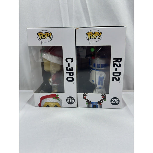 Funko POP Star Wars Holiday C-3PO Santa R2D2 Antlers Lot New