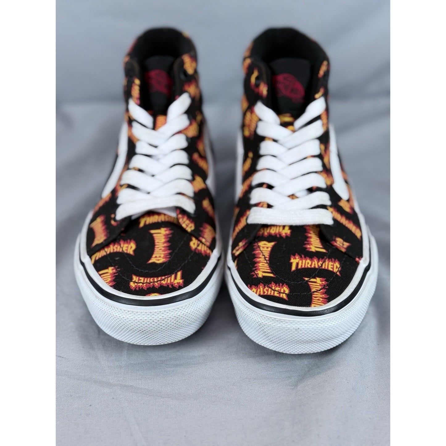 VANS x Thrasher Sk8-Hi Black Canvas Sneakers Skate VN0A5FCCBML Size 6