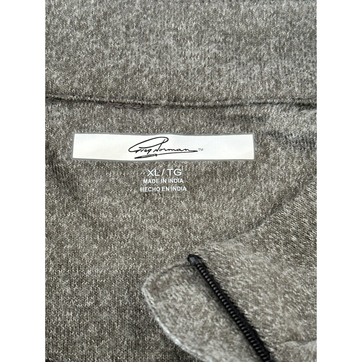 Greg Norman Mens XL Gray Quarter Zip Golf Sweatshirt