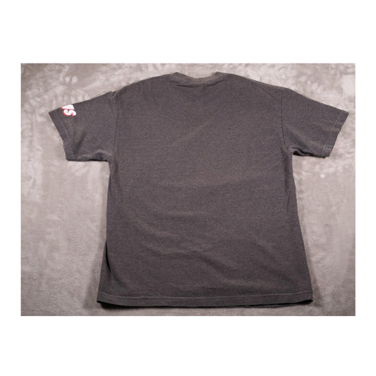 FMS Shirt Mens Medium Gray Graphic Star Logo Tee Short Sleeve Crewneck Cotton