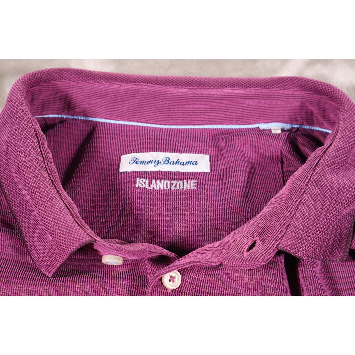 Tommy Bahama Polo Shirt Mens Extra Large Purple IslandZone Marlin Golf Casual