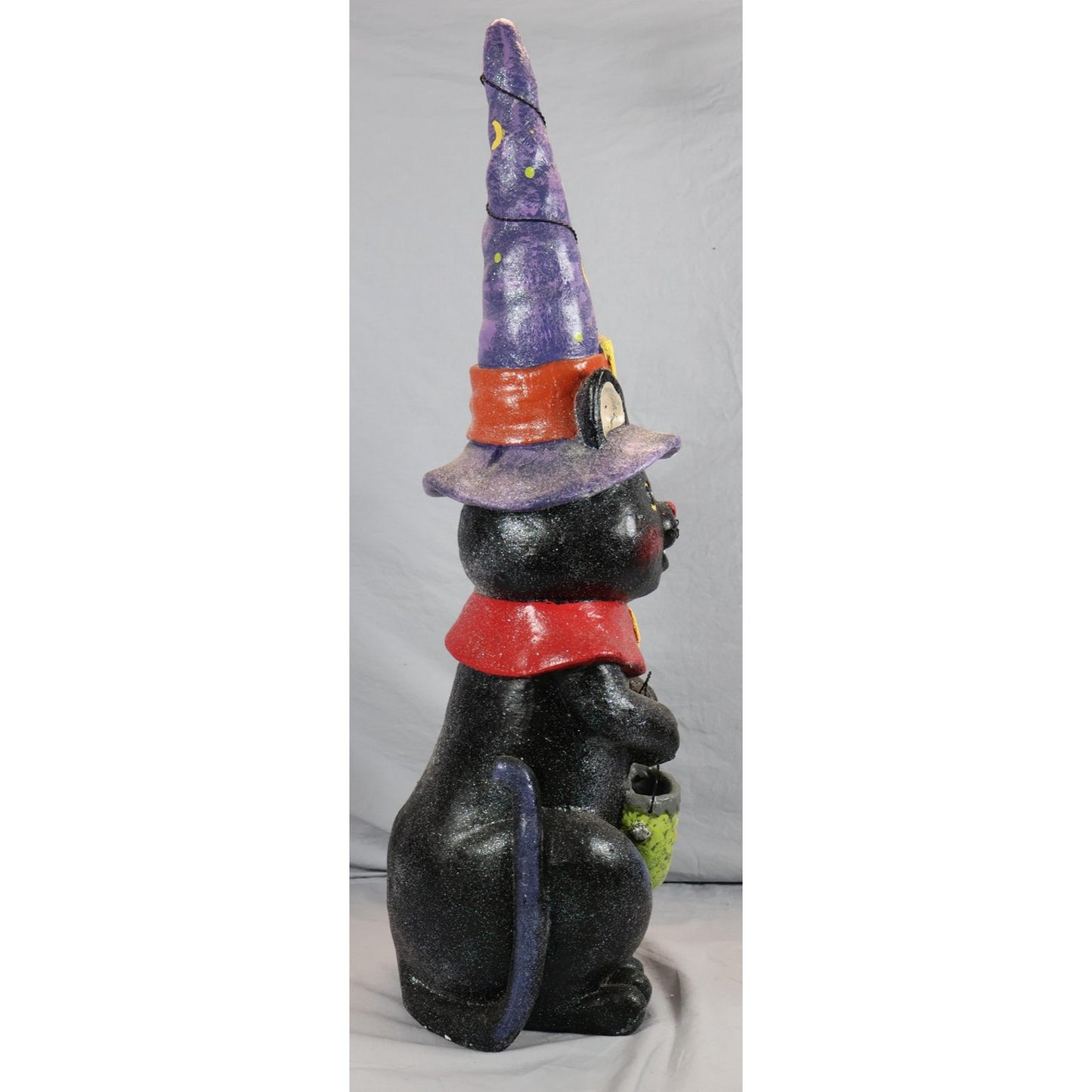 30” Resin Black Cat Witch & Ghost Halloween Figure Indoor Outdoor Decor Costco