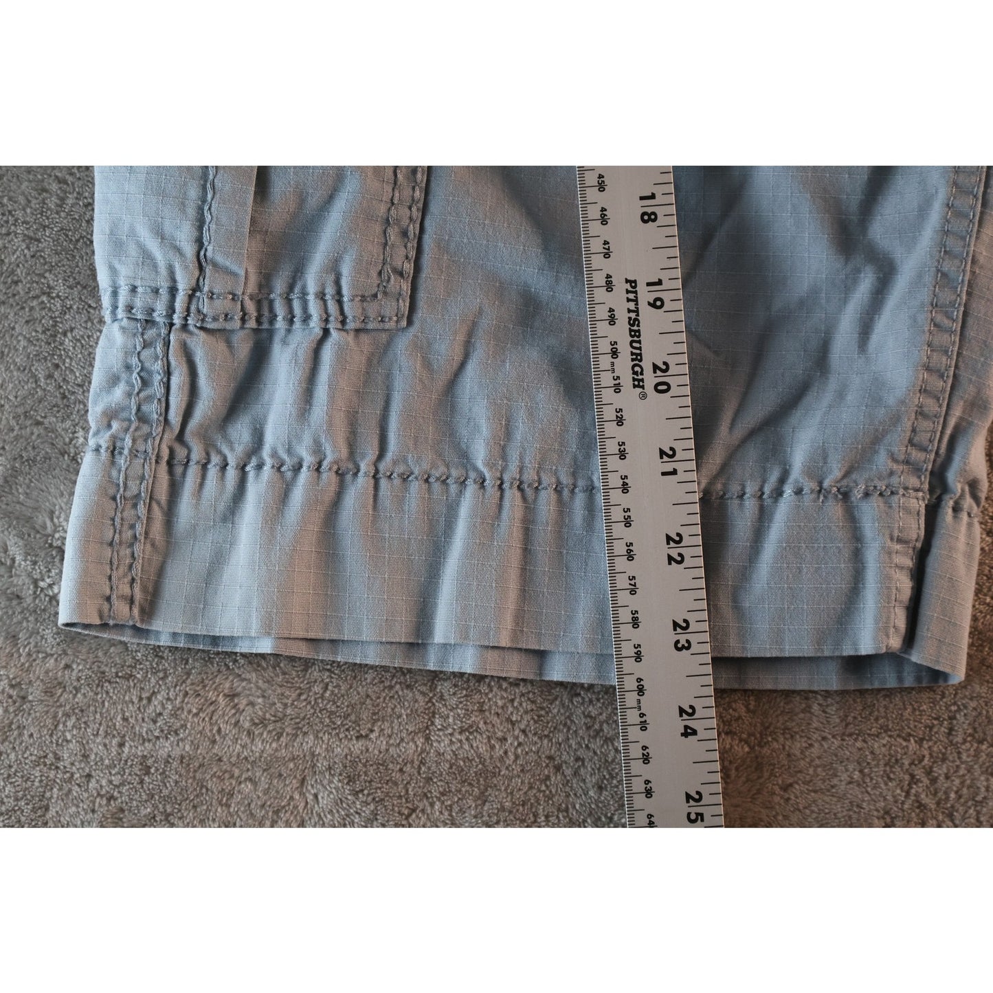 Guess Cargo Shorts Mens 32 Blue Lightweight Utility Pocket Button Outdoor Summer