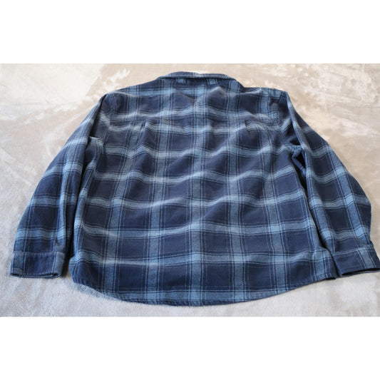 Colorado Clothing Shirt Mens 2XL Blue Plaid Button Front Long Sleeve Pockets