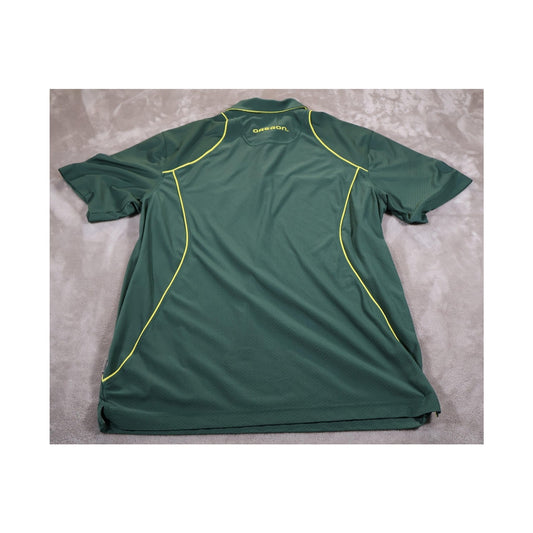 Oregon Ducks Polo Shirt Mens XL Green Nike Dri-FIT Golf Athletic Team NCAA
