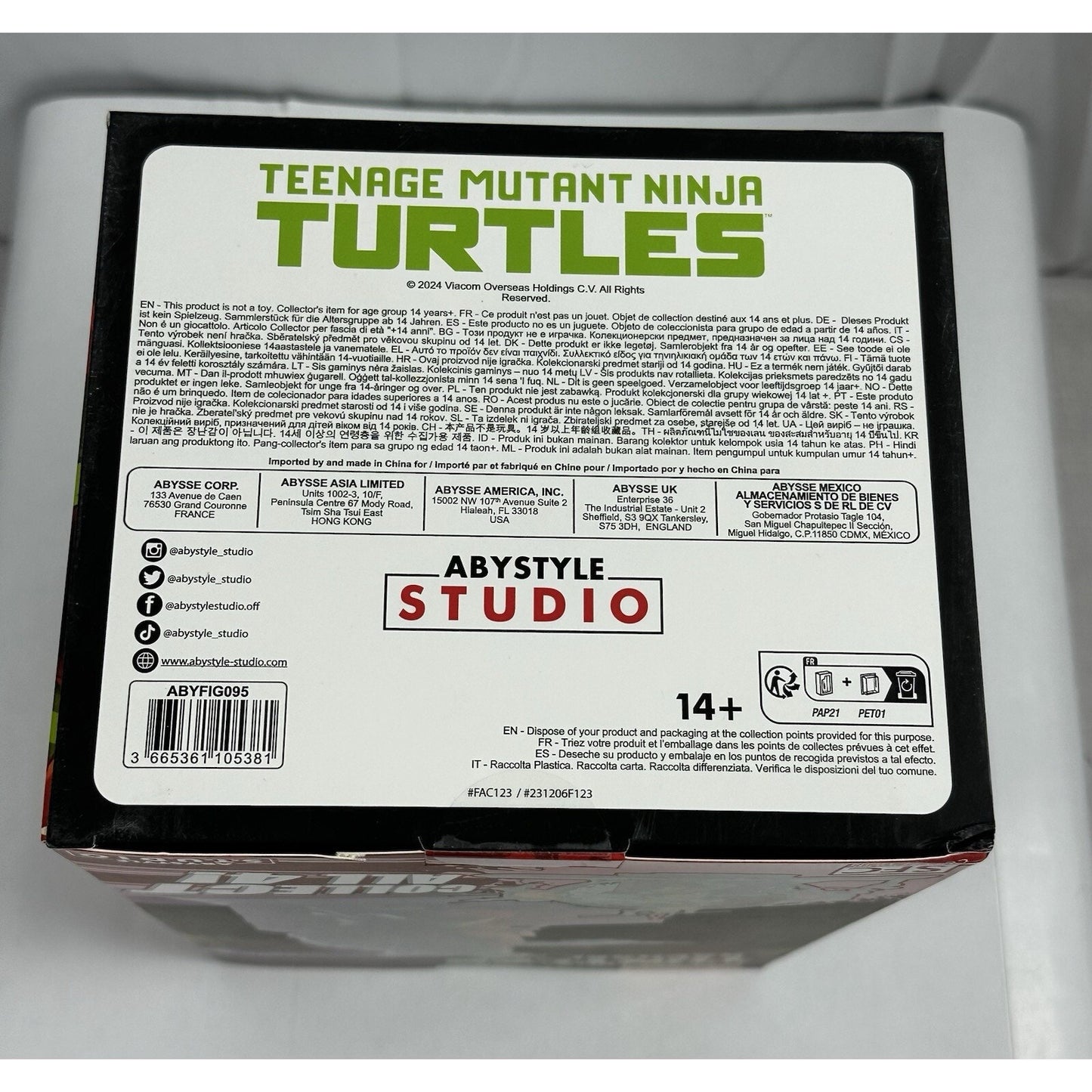 TMNT Raphael 7.7" SFC Figure ABYstyle Studio 2024 – Official PVC Statue NIB