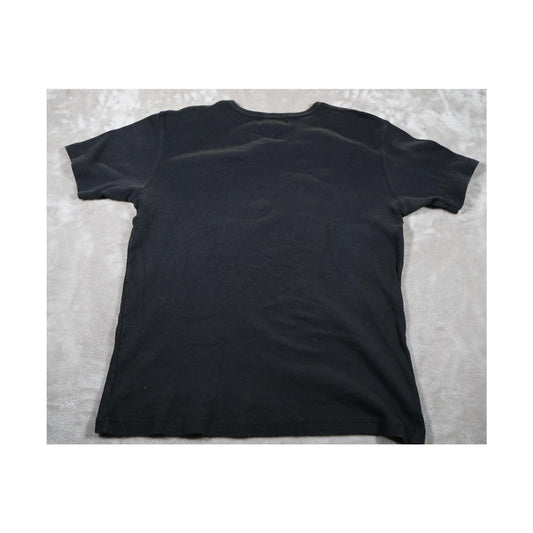 Polo Sport Ralph Lauren Shirt Mens XL Black V Neck 100% Cotton Made Peru Casual