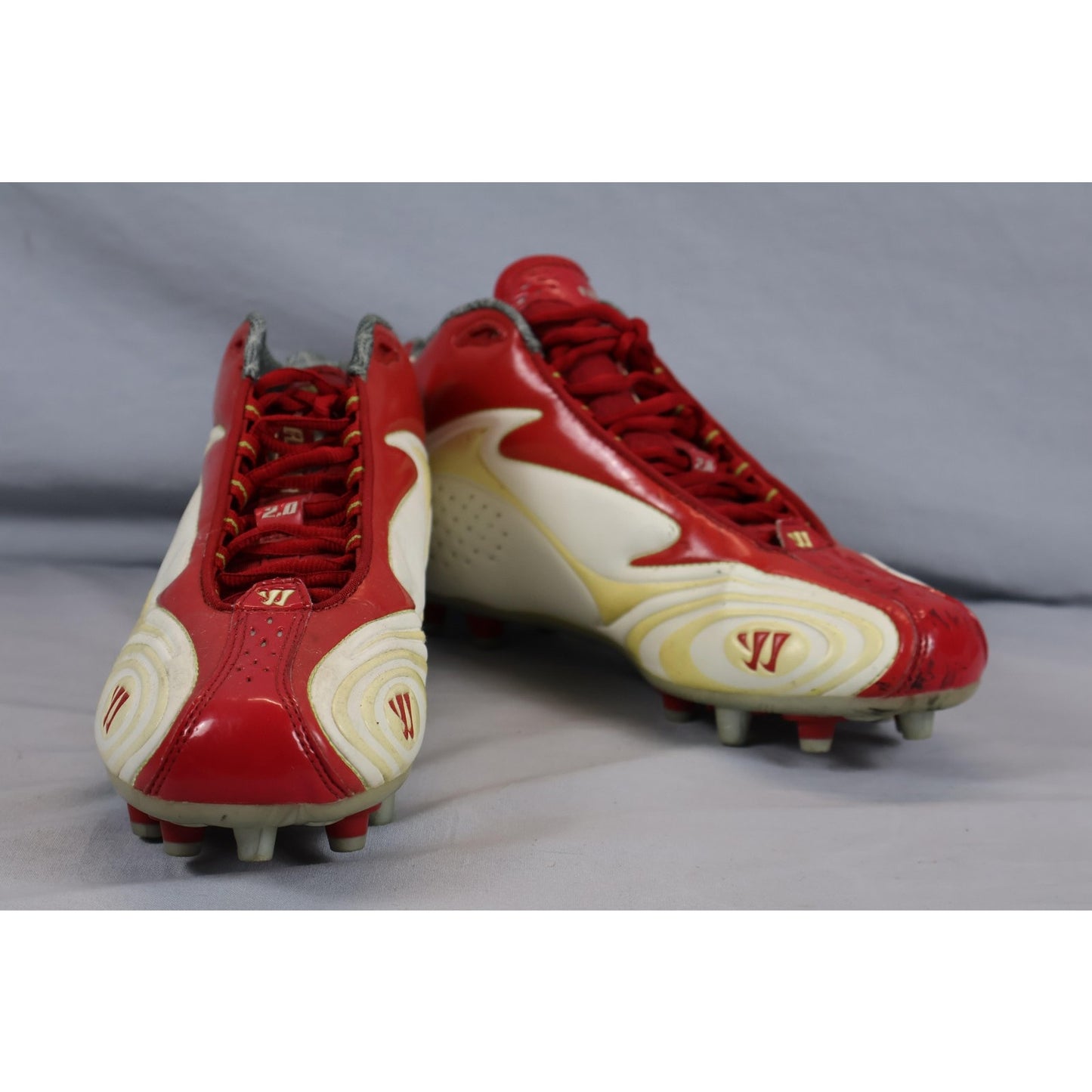 Warrior Burn 2.0 Shoes Mens Size 8.5 D Red White Lacrosse Cleats New Balance