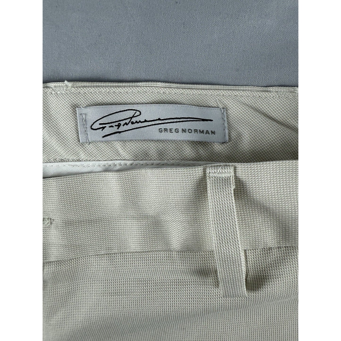Greg Norman Flat Front Casual Chino Golf Shorts, Size 40, Beige