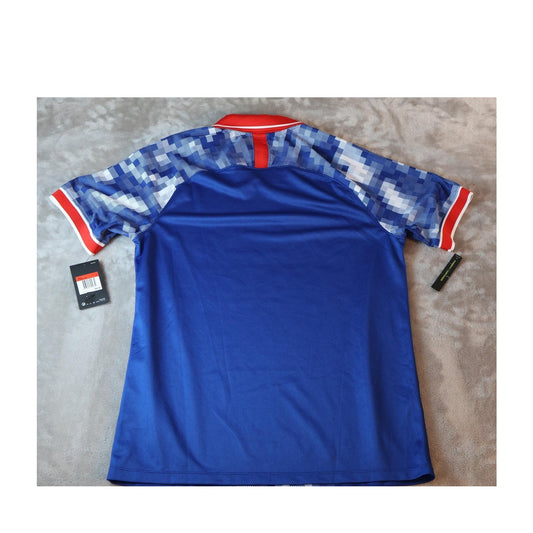 Nike F.C. Soccer Jersey Shirt Mens Large Blue Red La Victoire Dri Fit 1994 Style