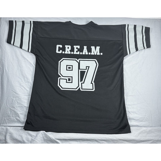 Vintage WU TANG CLAN #97 C.R.E.A.M. Football Jersey Footbal Jersey Black Size L