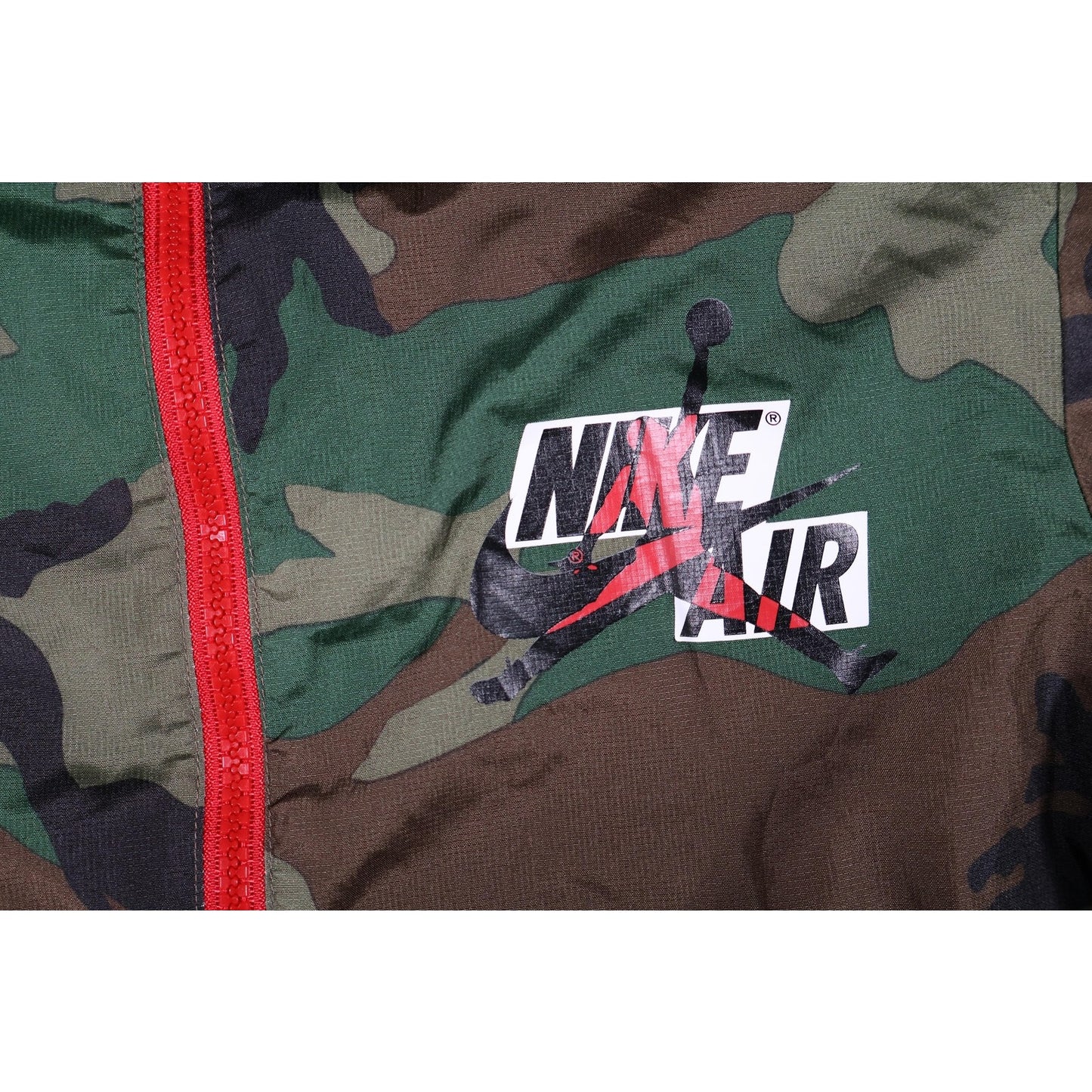 Jordan Jacket Boys Medium Camouflage Camo Nike Air Full Zip Hooded Windbreaker