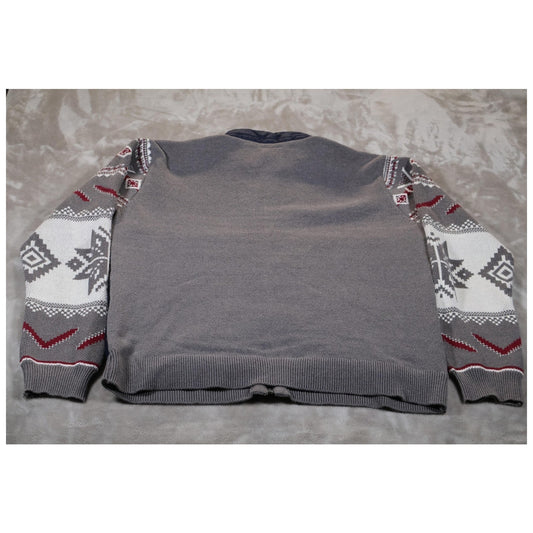 St Johns Bay Jacket Mens 2XL Full Zip Outdoor Pattern Knit Quilted Warm