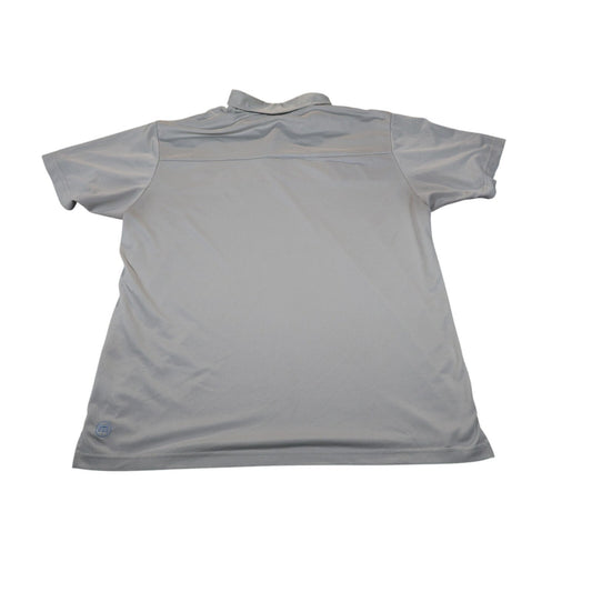 Travis Mathew Polo Shirt Mens 2XL Blue Gray Colorblock Golf Athletic Performance