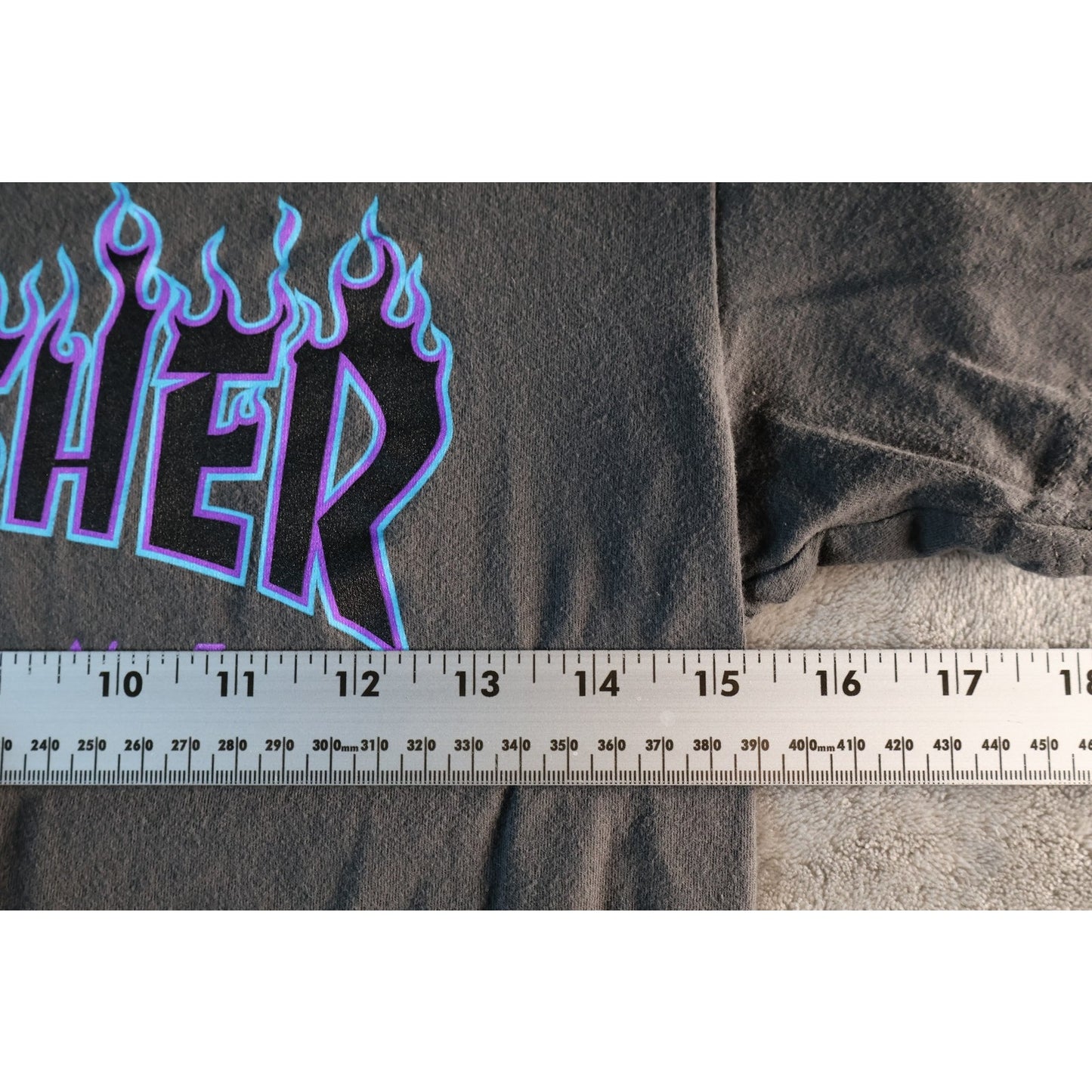 Thrasher Magazine Shirt Mens Medium Black Flame Logo Skateboarding Tee Skater