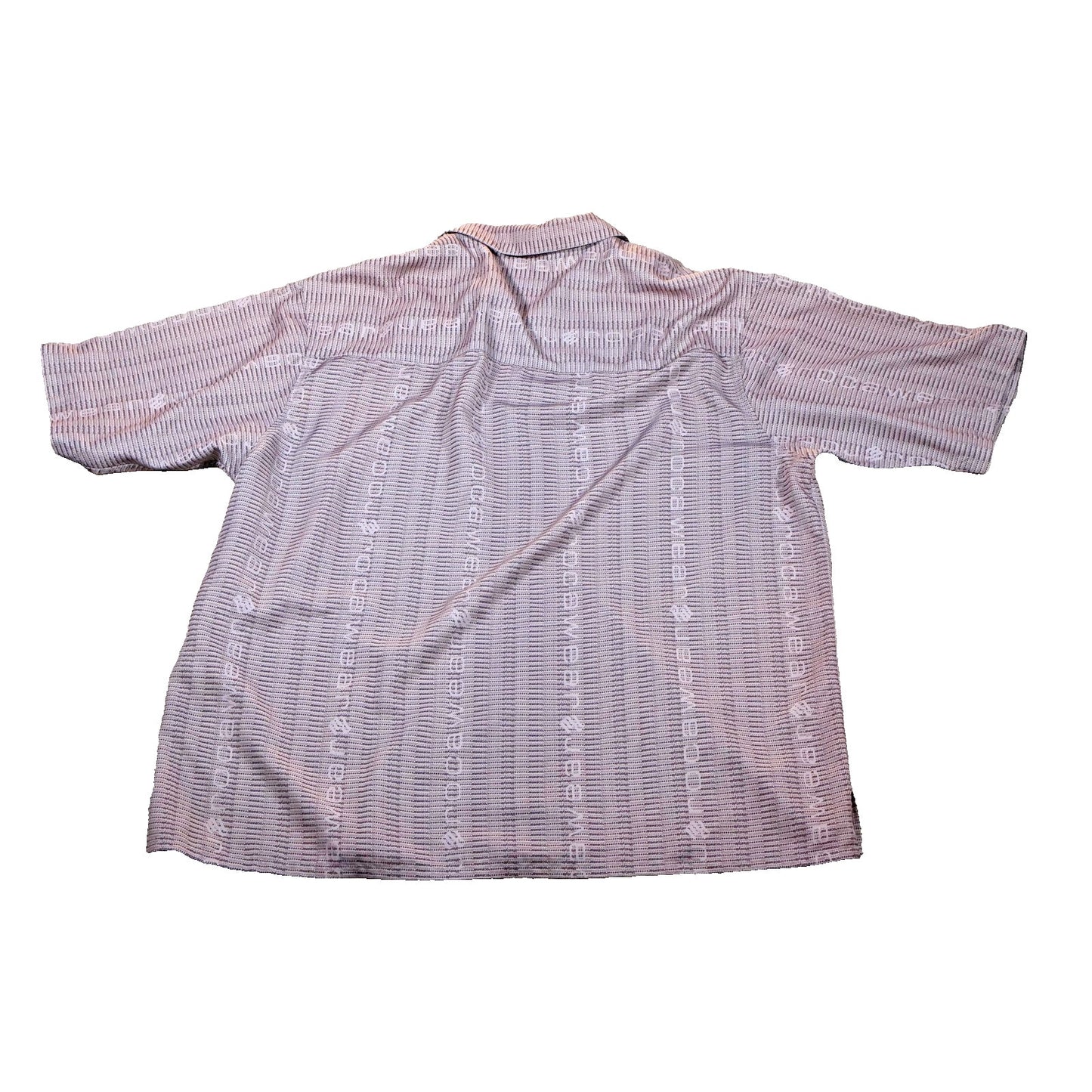 Rocawear Shirt Mens 2XL Purple Gray Button Up Short Sleeve All Over Print Logo