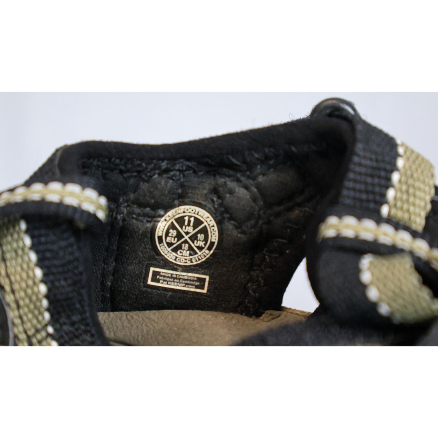 Keen Newport H2 Sandals Kids Size 11 Black Olive Closed Toe Water Hiking Sport