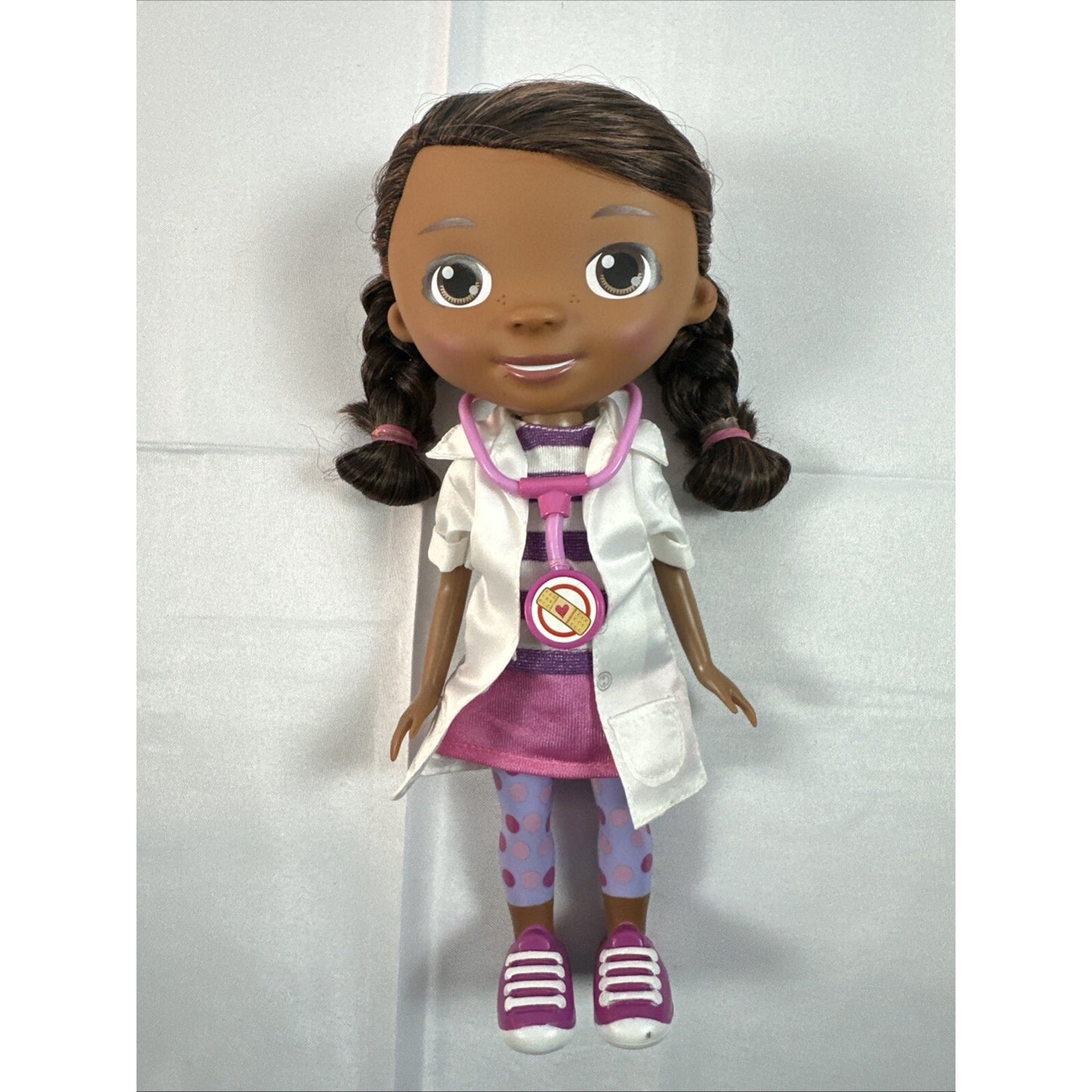 Just Play Doc McStuffins Talking Doll Doctor White Coat w Stethoscope 12" Works
