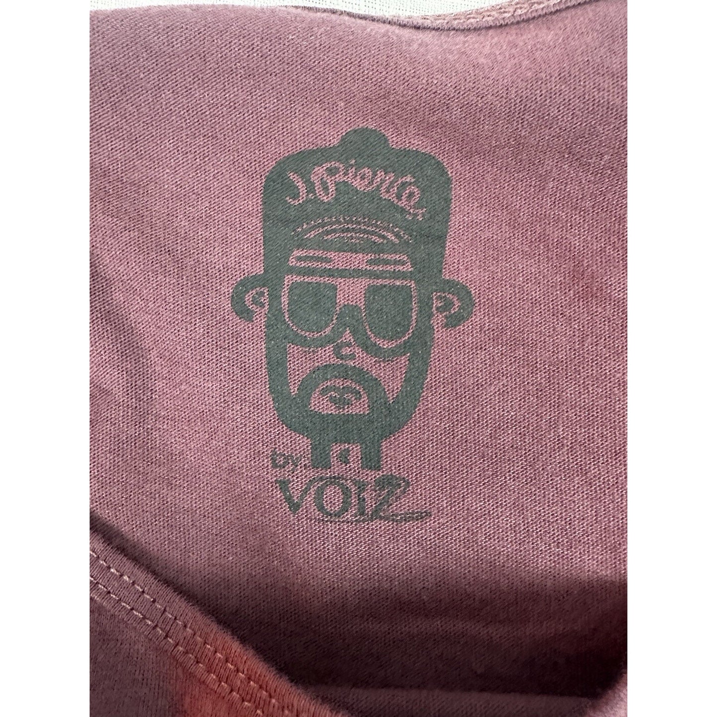 J. Pierce Burgundy Graphic T-Shirt Artistic Design - Large