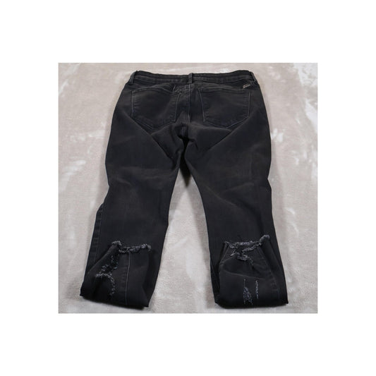 KanCan Jeans Womens 7 27 Black Distressed Ripped Denim Skinny Stretch KC5052BK