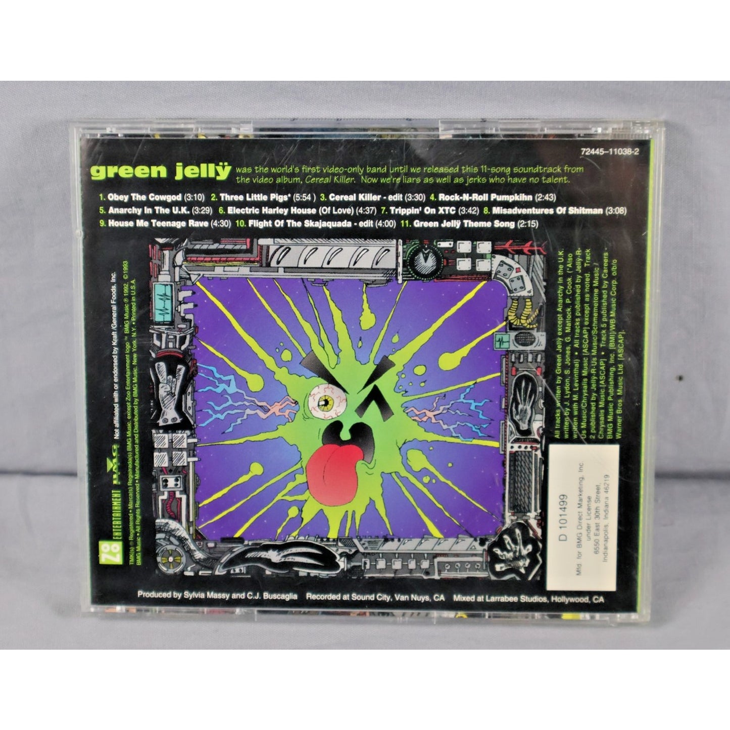 Green Jellÿ CD Cereal Killer Soundtrack Album 1993 Alternative Rock Comedy Metal