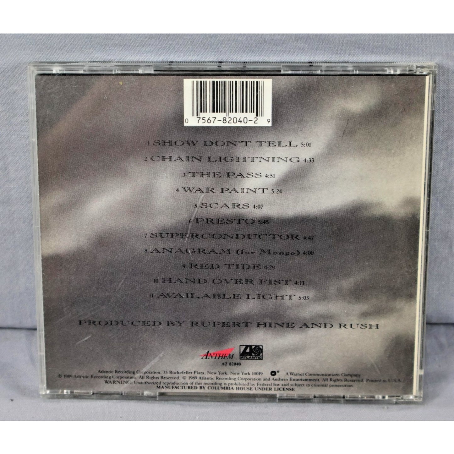 Rush Presto CD 1989 Album Progressive Rock Classic Rupert Hine Anthem Atlantic