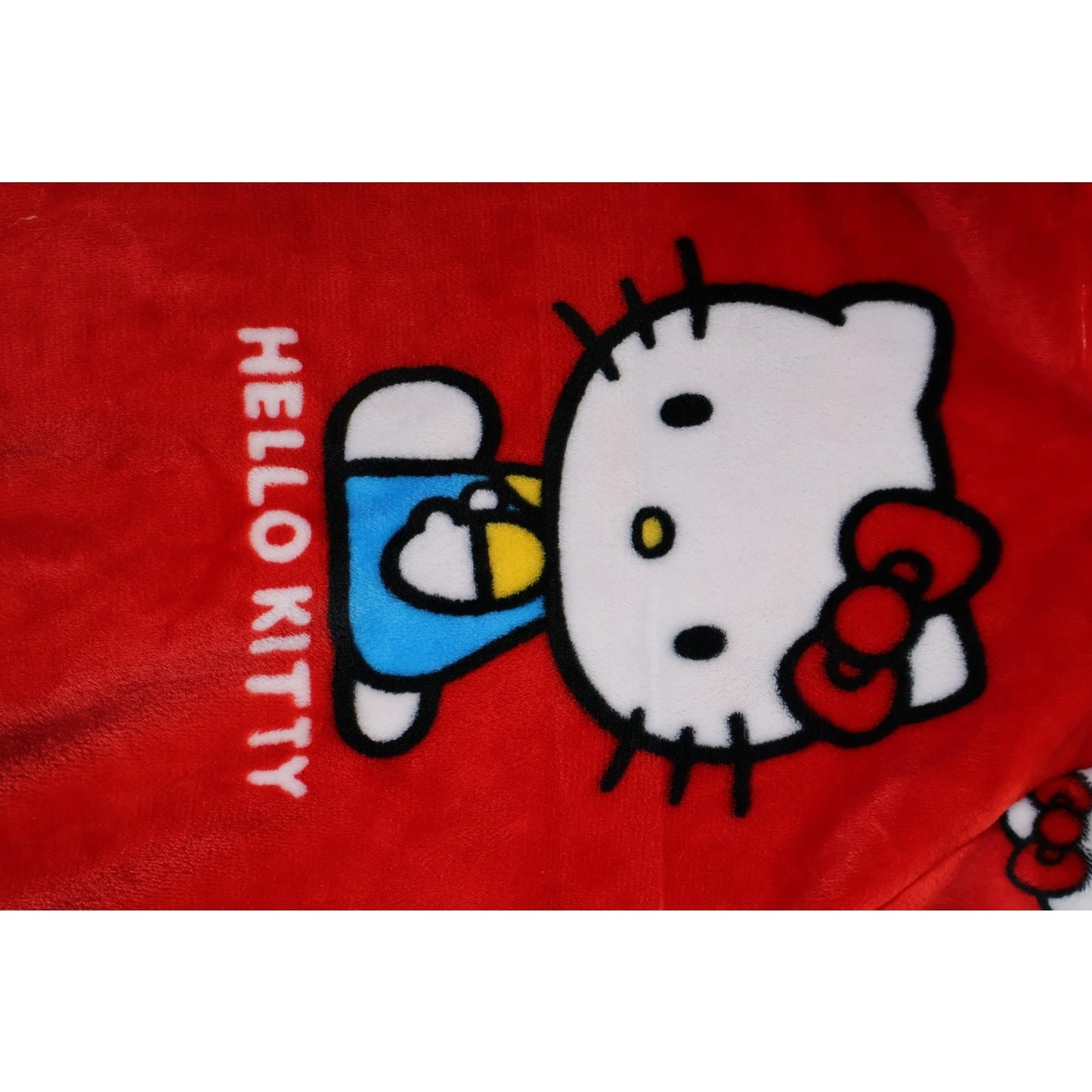 Hello Kitty Hoodie Youth Small 7-8 Plush Pullover Sanrio Cartoon Character Girls