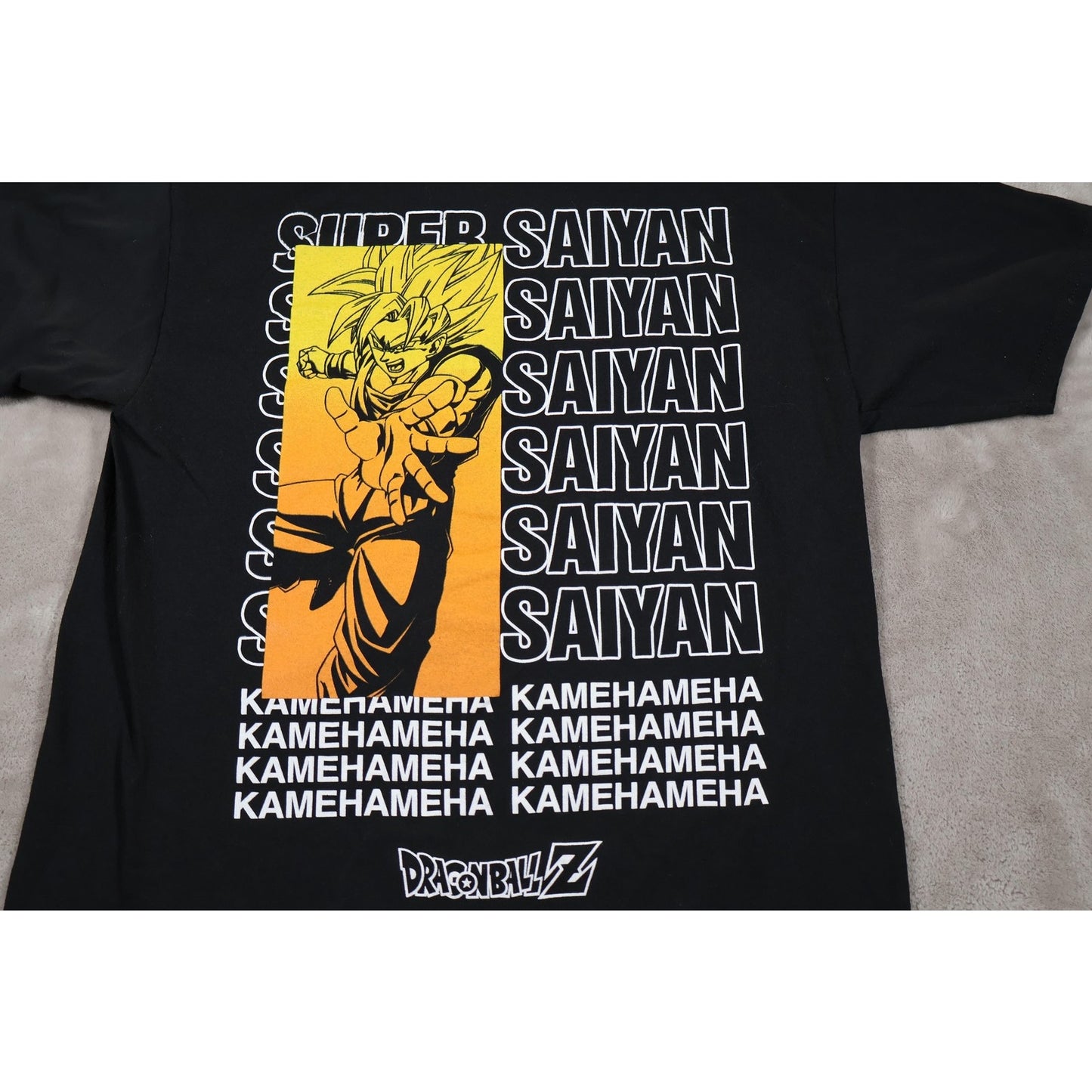 Dragon Ball Z Shirt Mens Medium Black Super Saiyan Goku Kamehameha Anime Tee