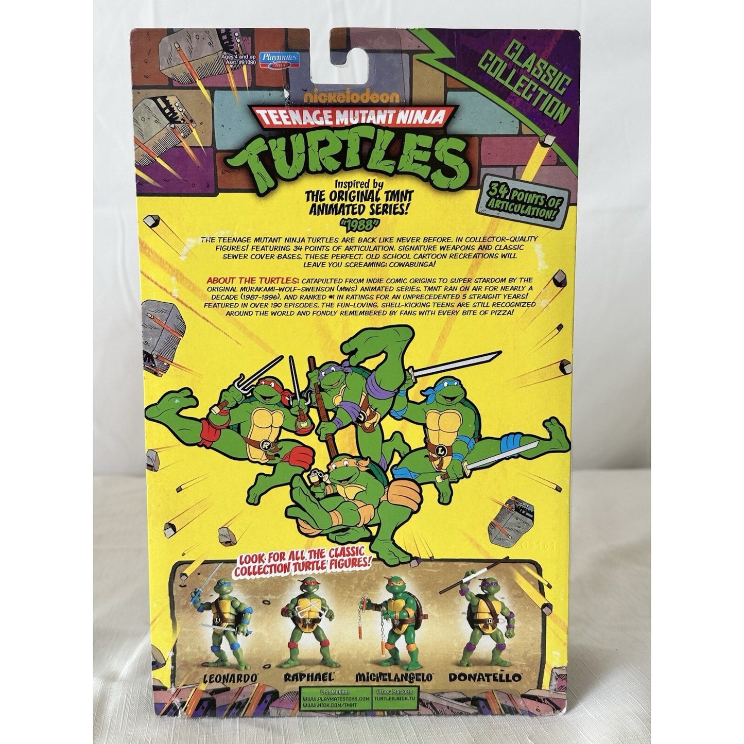 Donatello Playmates TMNT Classic Collection 2012 Action Figure Teenage Mutant