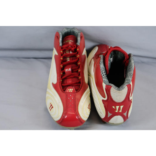 Warrior Burn 2.0 Shoes Mens Size 8.5 D Red White Lacrosse Cleats New Balance
